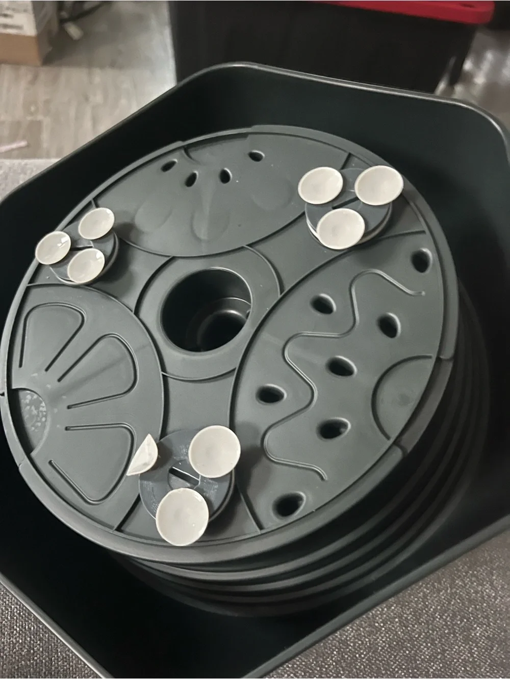 Slow Feeder Bowl for Dogs - Black with Orange Insert